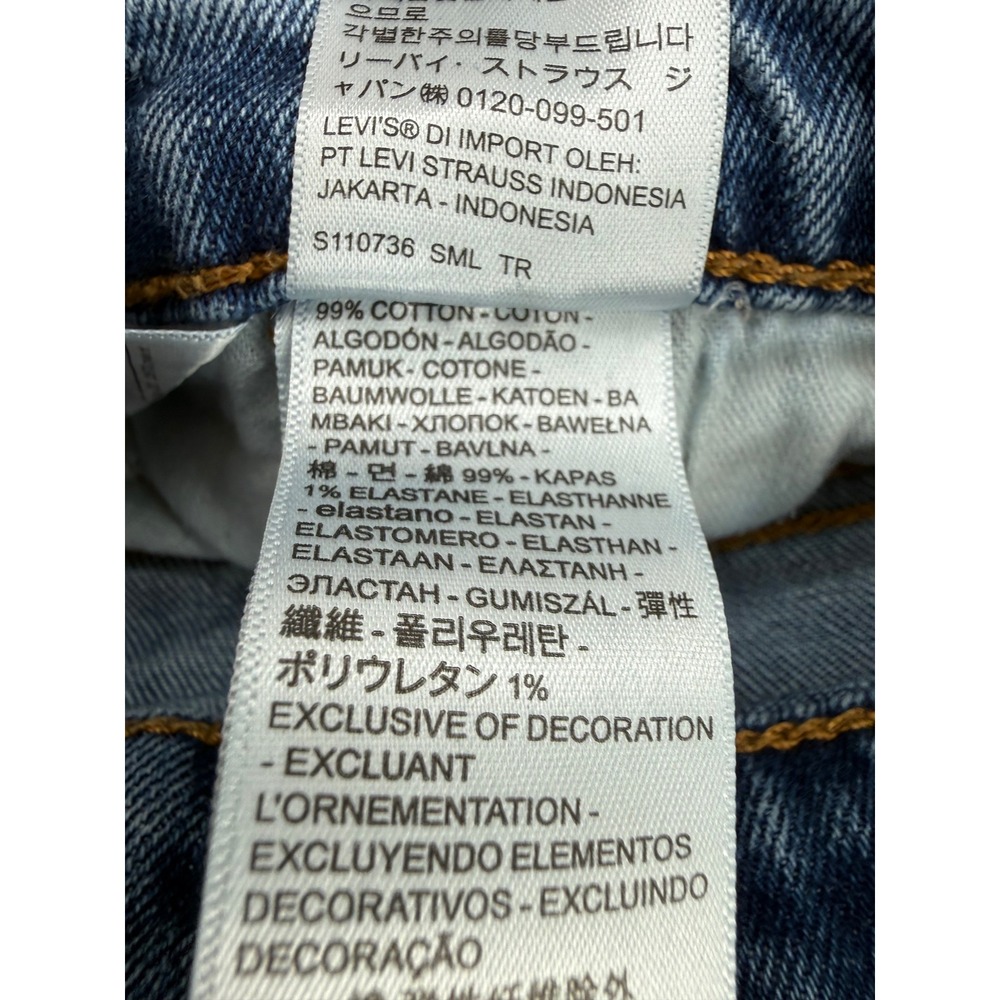 Levis 514 Jeans Mens 32x32 Blue Straight Leg Distressed Denim Pants - Picture 6 of 11
